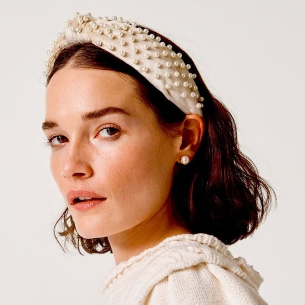 lele sadoughi pearl knot headband